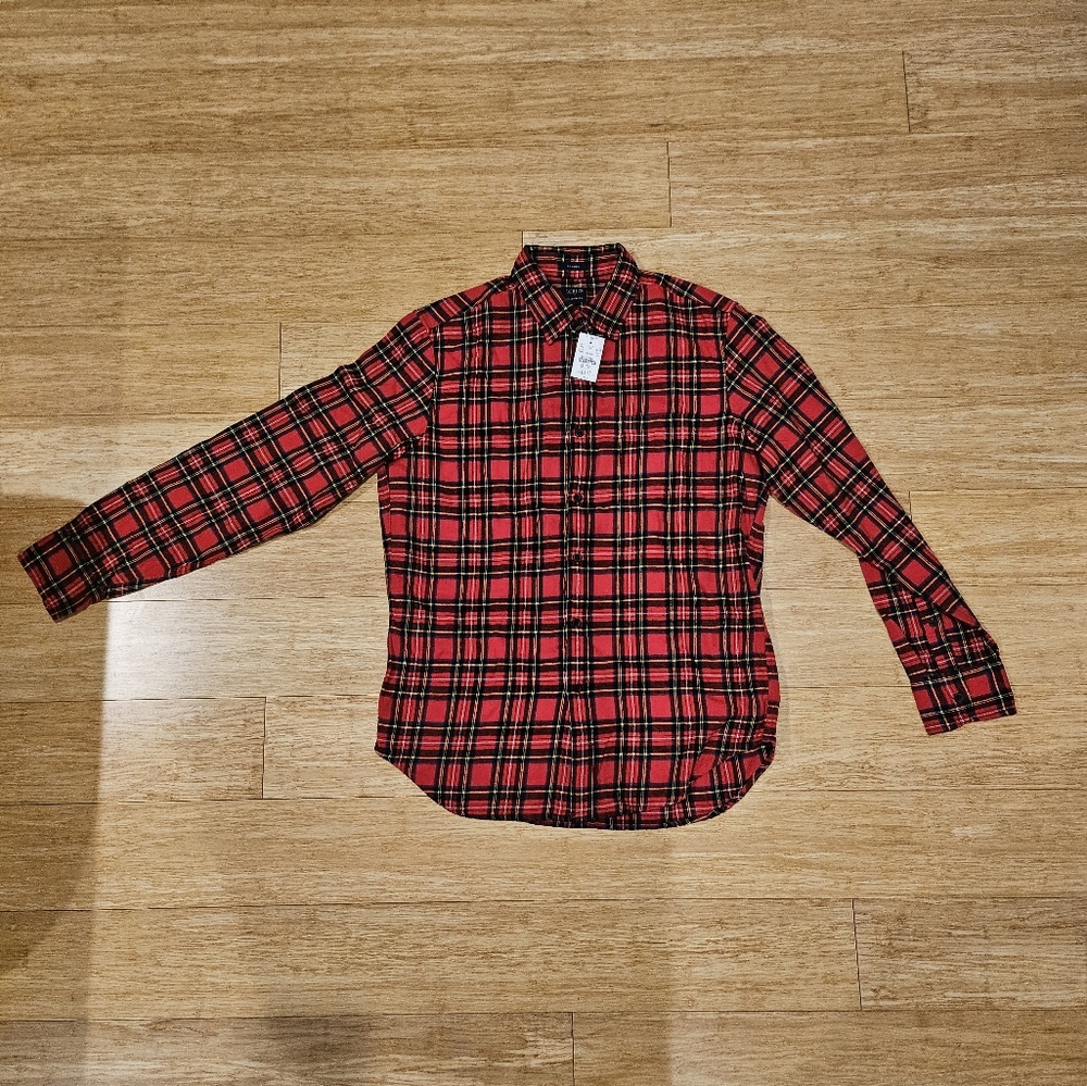 J. Crew Red Flannel Medium - Picture 3 of 6